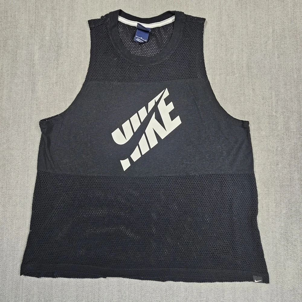 Nike Women's Mesh Muscle‎ Sleeveless shirt Black Size Medium